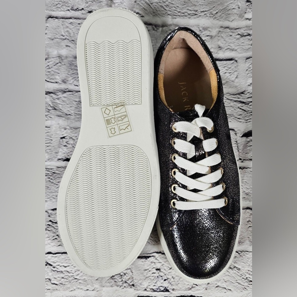 Jack Rogers Rory Metallic Sneakers Women’s size 8.5 NEW w/box